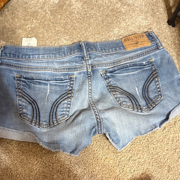 Hollister Light Blue Jean Shorts with Beaded Accents - Picture 4 of 8